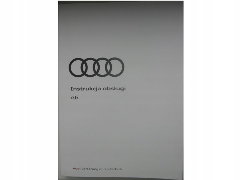 Audi A6 C8 з 2018 року-польська книга з експлуатації кольору!