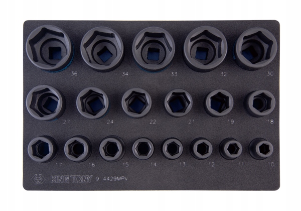 KING TONY NASADKI UDAROWE KRÓTKIE 1/2'' 10-36MM 19