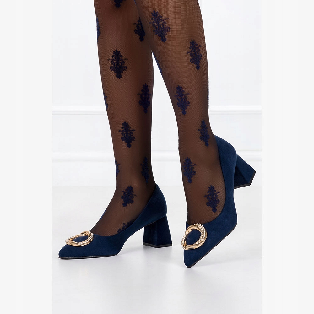 CZÓŁENKA Z MODNĄ OZDOBĄ SZPIC OBCAS SŁUPEK NEW 40 Marka Casu