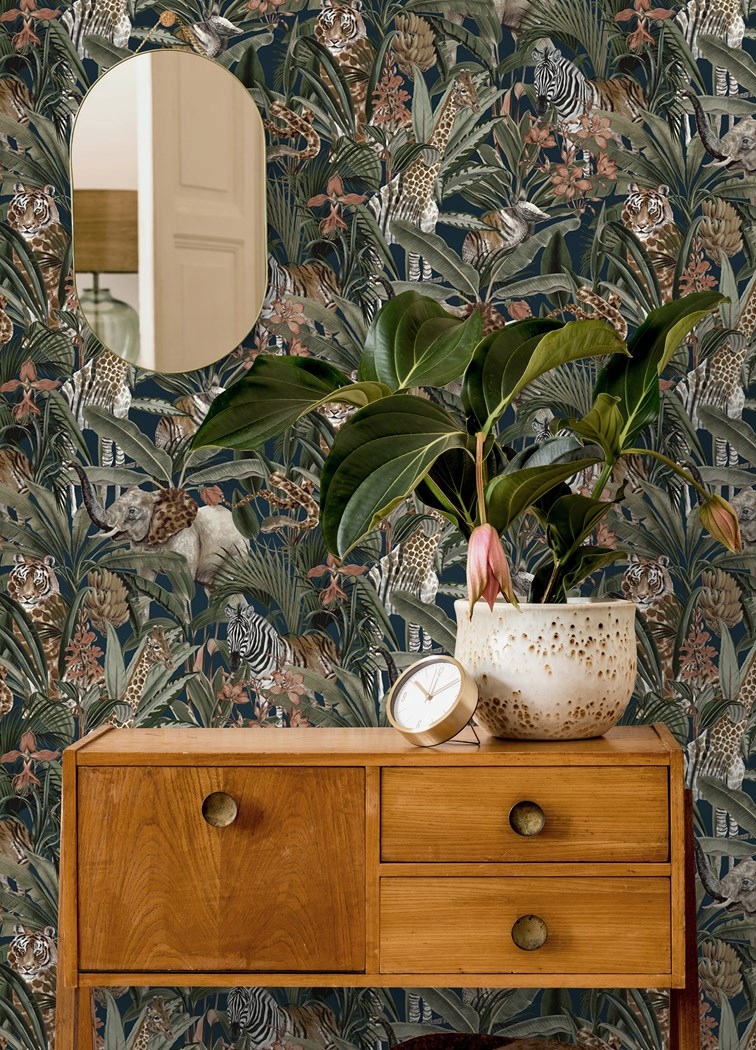 TAPETA WYSOKIEJ JAKOŚCI ROŚLINNO ZWIERZĘCA SŁONIE Informacje dodatkowe Tapeta zmywalna