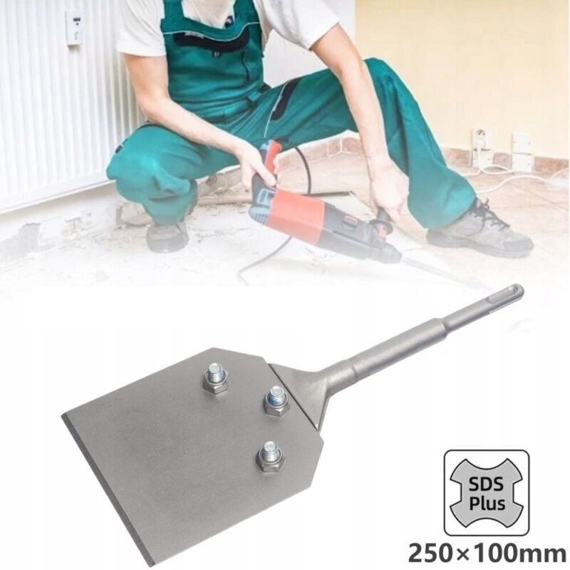 Dláto ploché, ocelové, SDS-Plus, široké 100 x 250 mm
