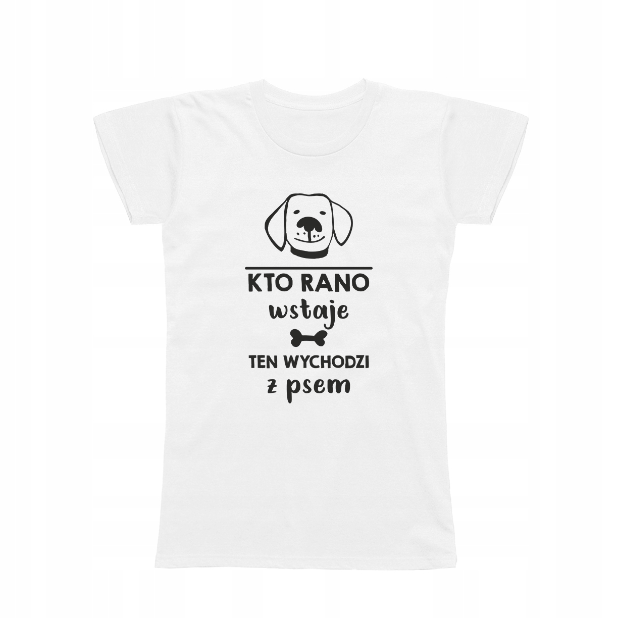 

M - Koszulka T-shirt Rano Wstaje Wychodzi Z Psem