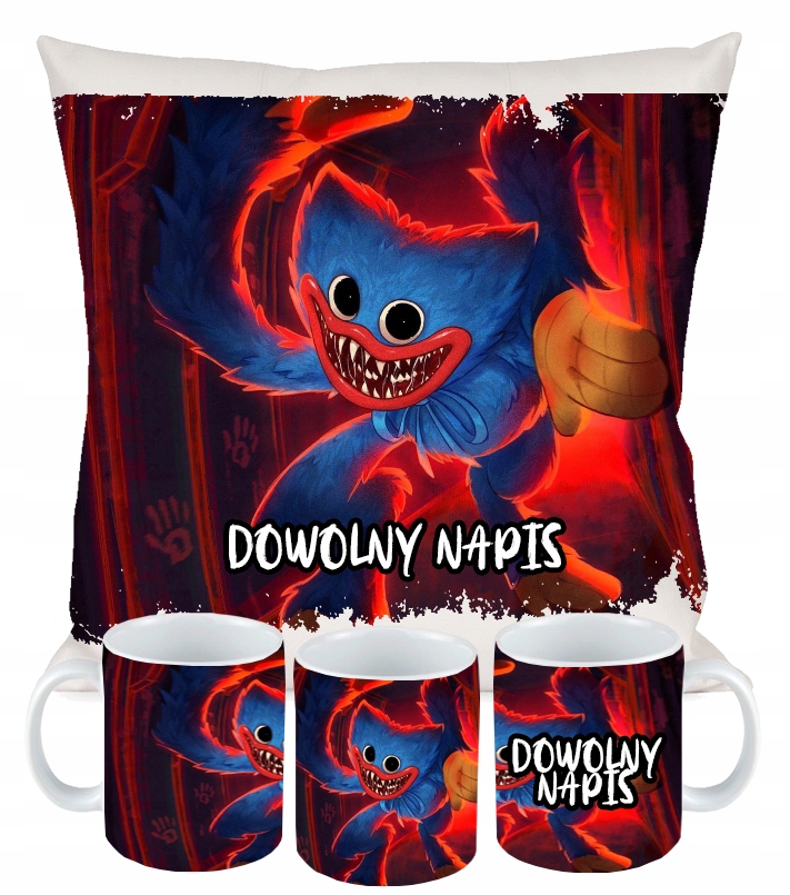 ZESTAW KUBEK PODUSZKA HUGGY WUGGY POPPY PLAYTIME 1