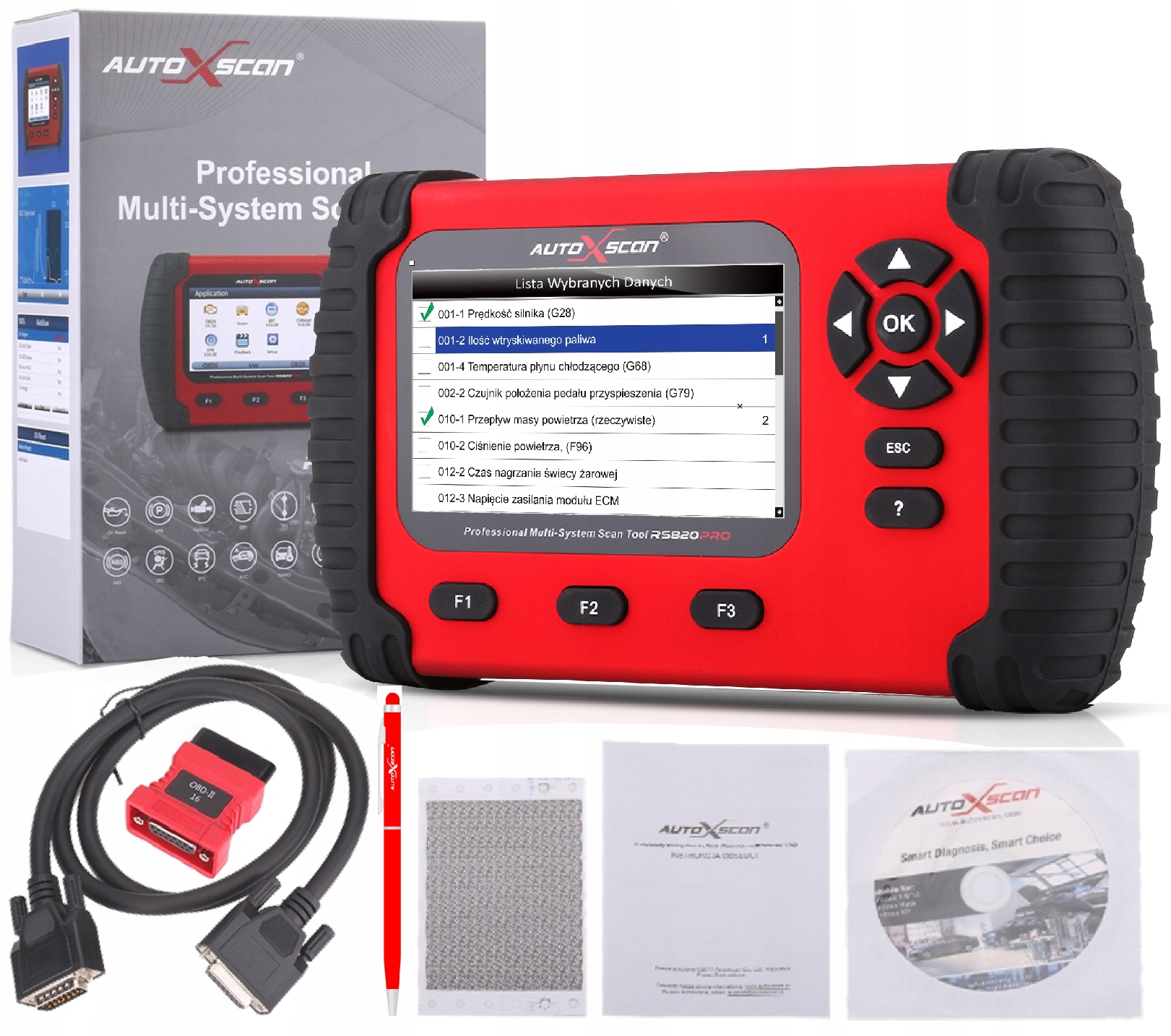 

Profesjonalny Tester Diagnostyczny Gm RS820PRO Pl