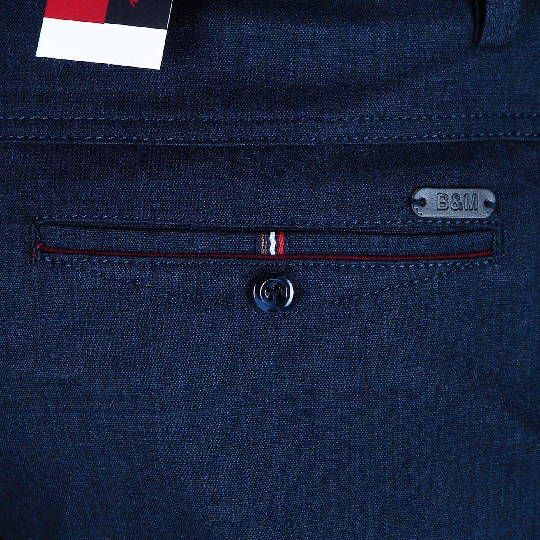 SPODNIE MĘSKIE WIZYTOWE W35 L30 W94 -96 cm Odcień granatowy