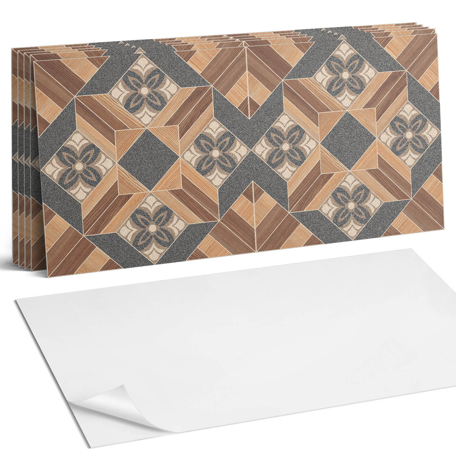 Nástěnné Pvc dlaždice Květinová inspirace v moderním stylu 6 x 60 x 30 cm