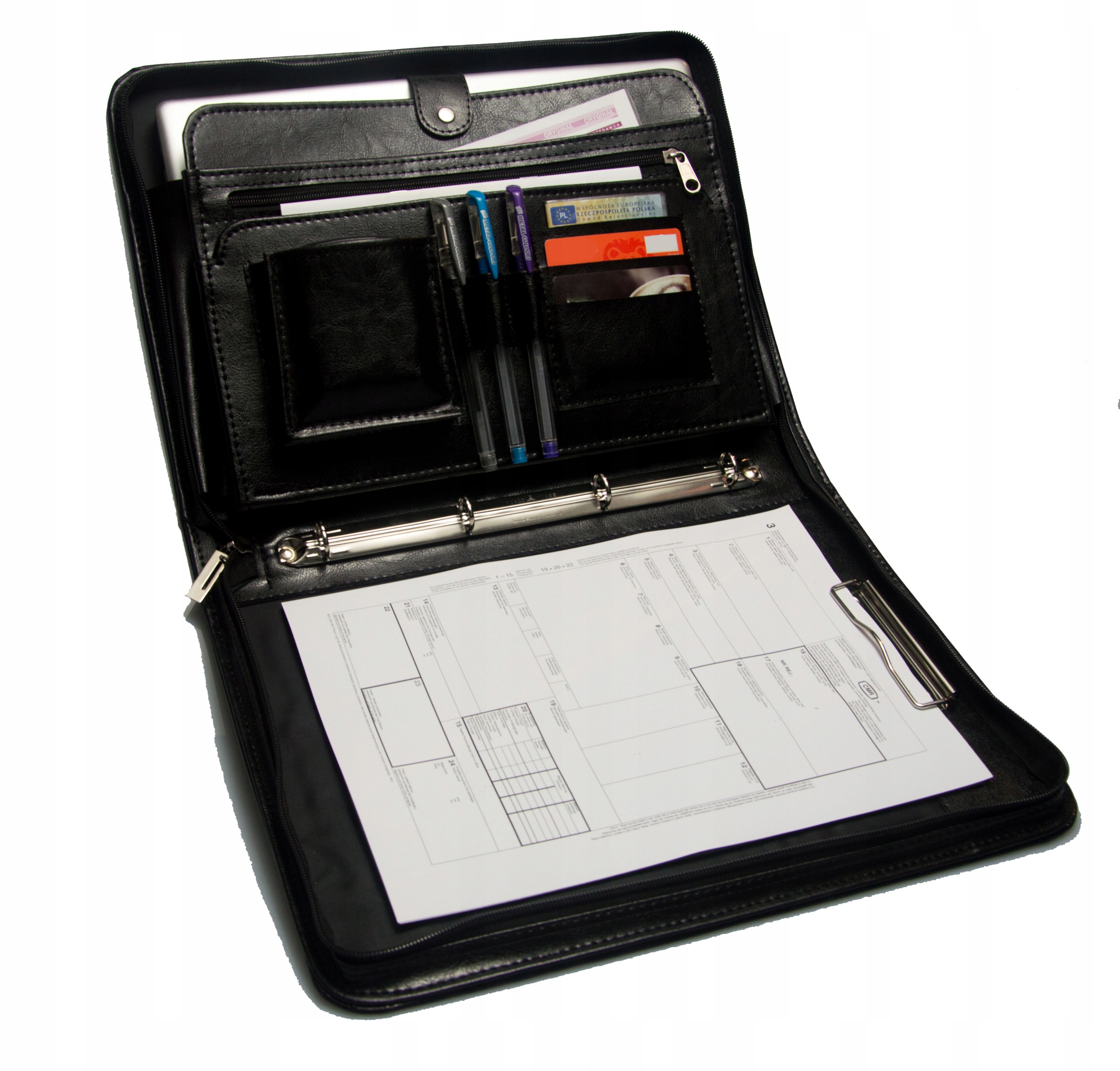 BIWUAR MULTI ORGANIZER AKTÓWKA A4 TECZKA KIEROWCY Kolor czarny