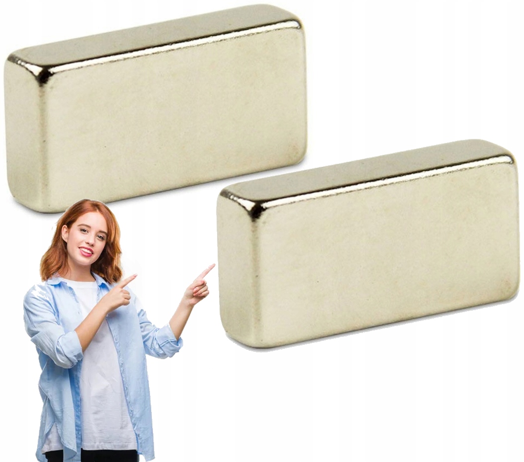 Magnesy NEODYMOWY Płytkowy 20x10x5 mm MOCNY N42 silny prostokątny sztabkowy