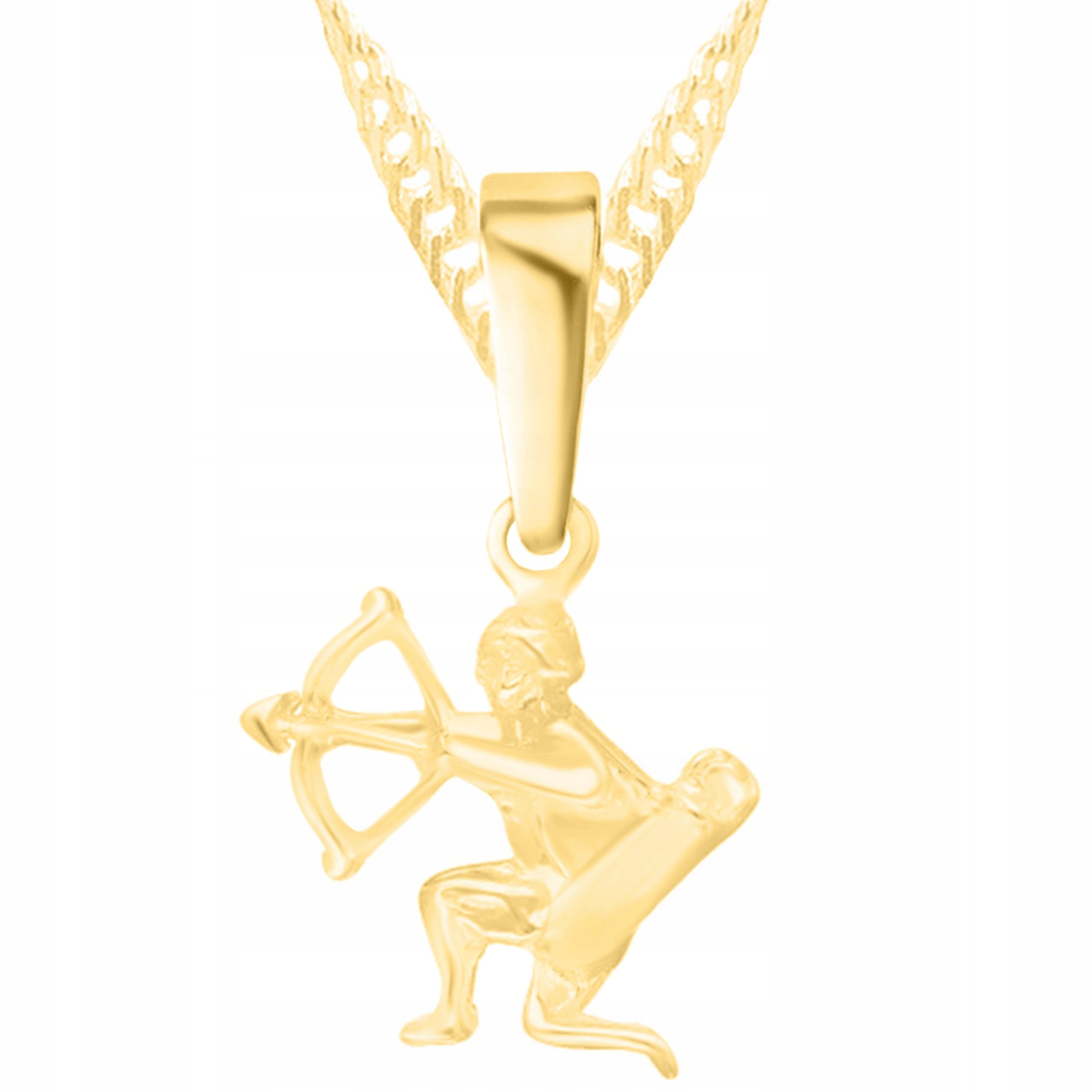 Zlatý náhrdelník Znamení zvěrokruhu Střelec Sagittarius pro střelce Stříbro 925