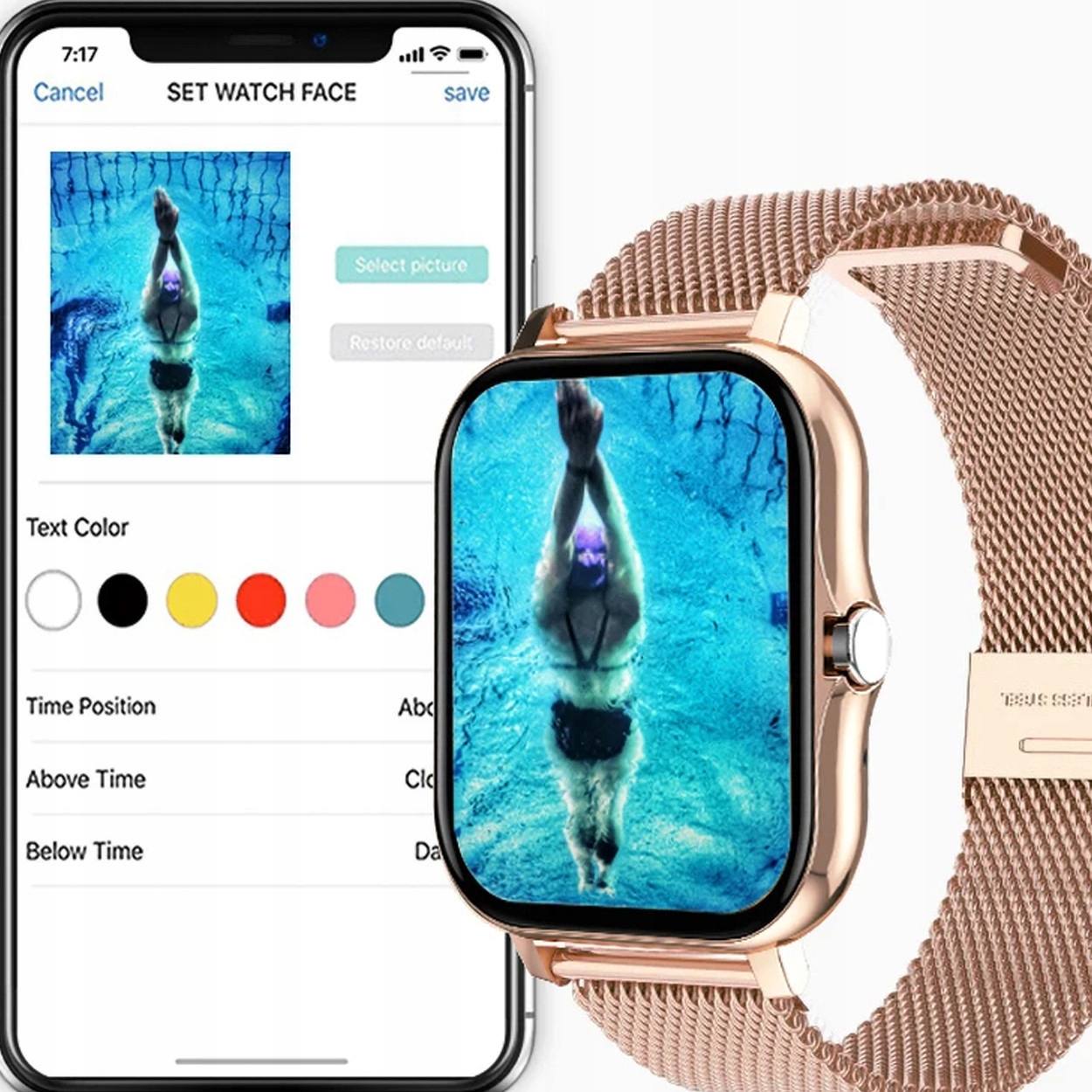 SMARTWATCH ZEGAREK POLSKIE MENU ROZMOWY SPORTSMART WATCH DAMSKI 2 PASKI Kompatybilność systemowa Android iOS