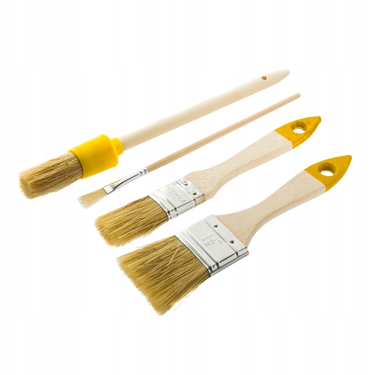 ZESTAW PĘDZLI MALARSKICH 4SZT UNIWERSALNE