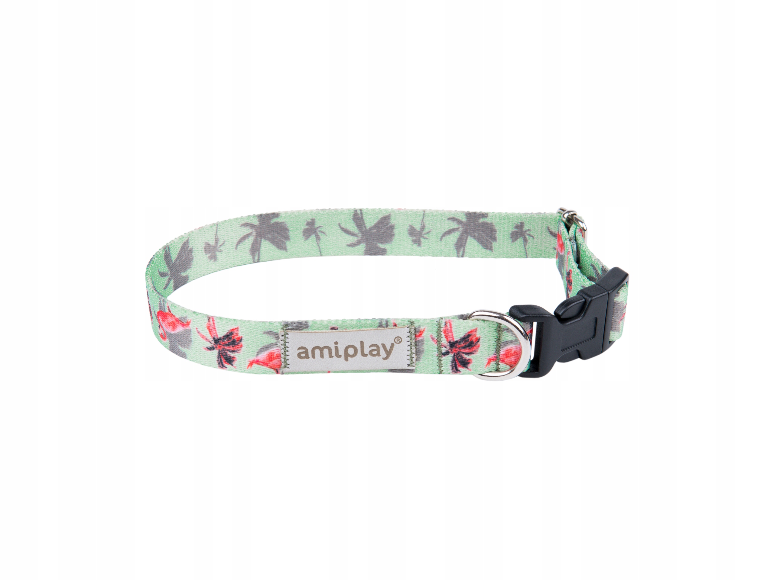 

amiplay Obroża regulowana BeHappy L Flamingo
