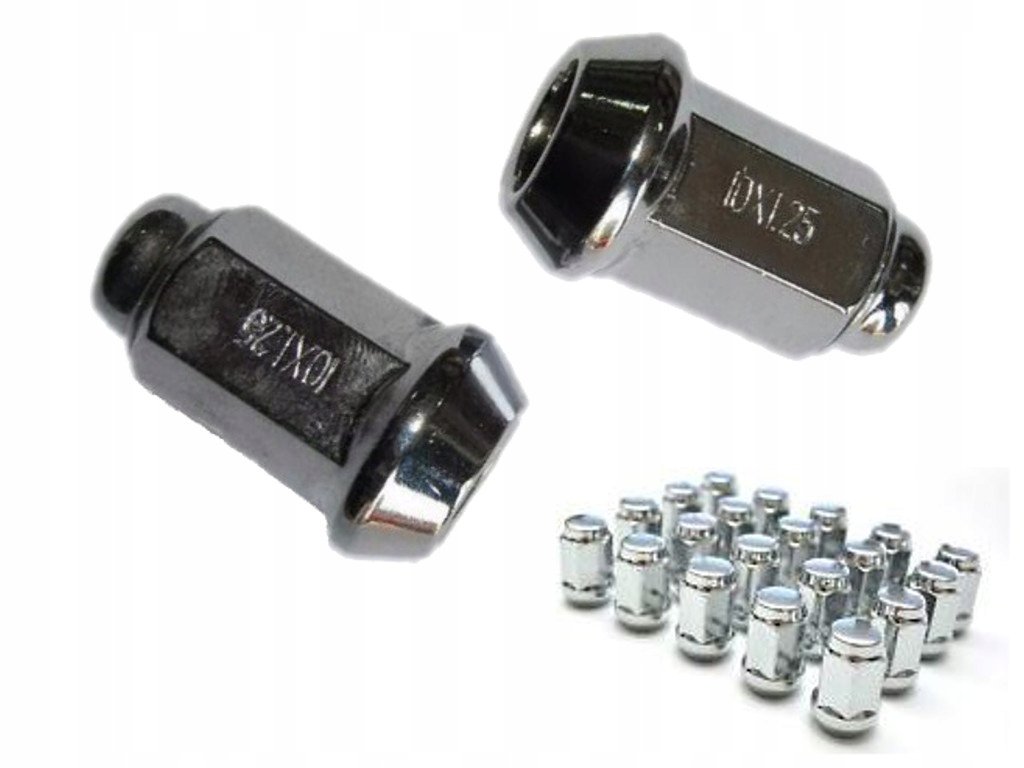 

Nakrętka stożkowa chromowana do kół M10x1,25 na kl