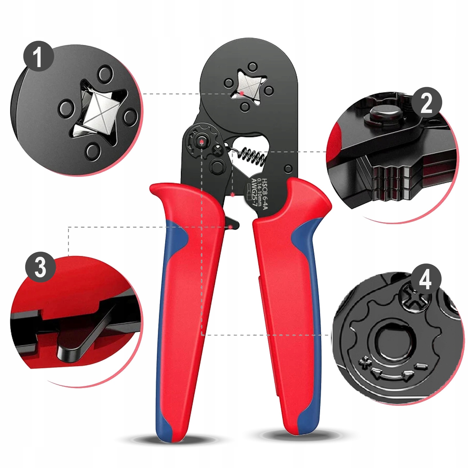 ZACISKARKA PRASKA do tulejek kablowych kabli konektorów +500 SZT AKCESORIÓW Marka inna