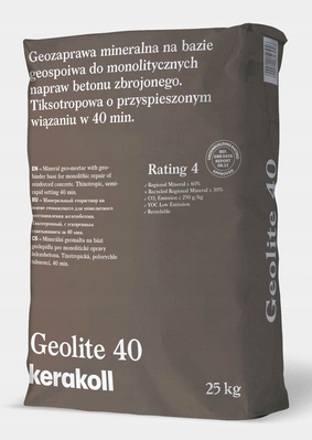 

Geolite 40 Zaprawa Naprawcza 2-40mm 25KG Kerakoll
