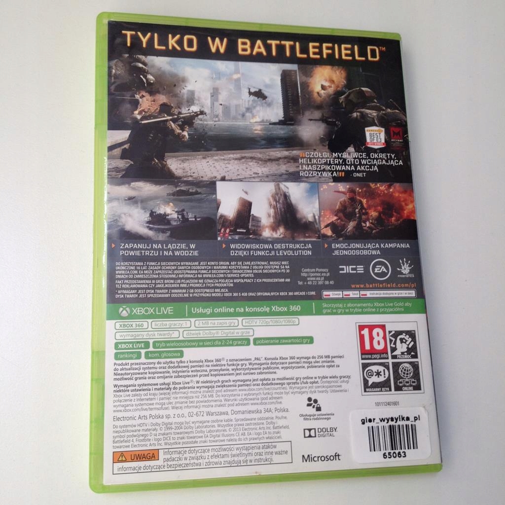 Battlefield 4 X360 3xPL Producent EA DICE / Digital Illusions CE