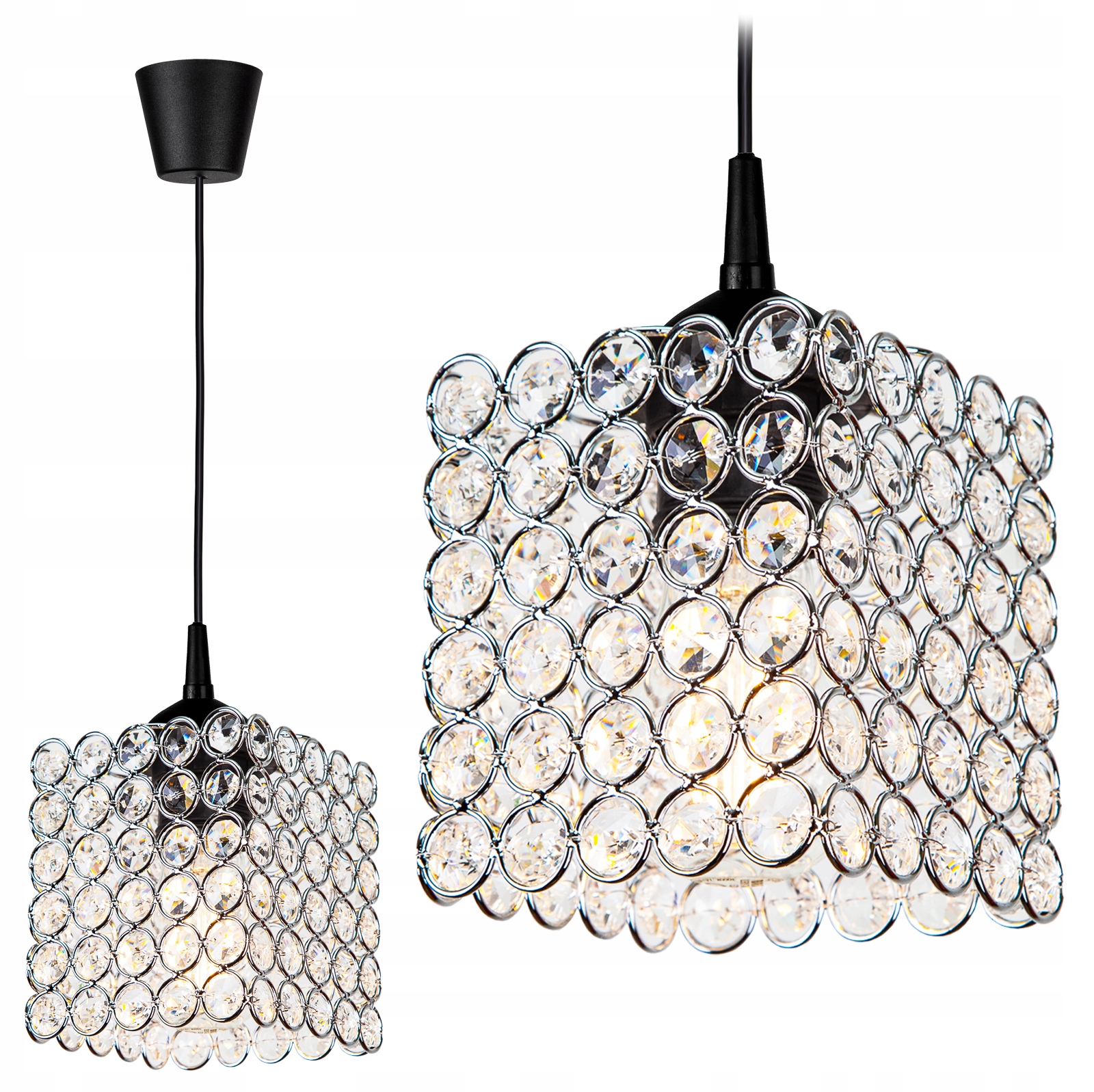 

Szklana Lampa Wisząca Sufitowa Żyrandol Plafon Led