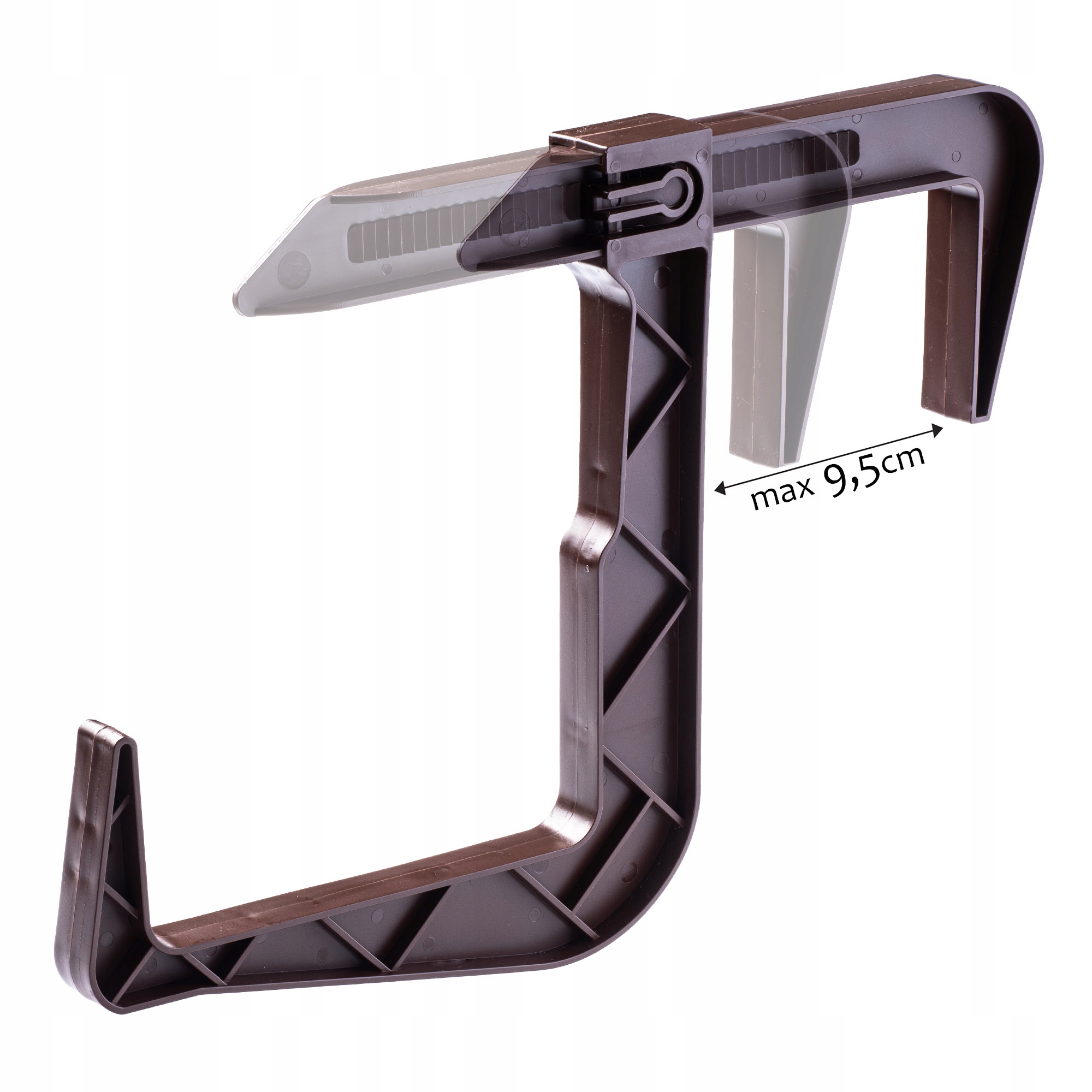 DONICA BALKONOWA + PODSTAWKA UCHWYTY 40CM BRĄZ Marka Kadax