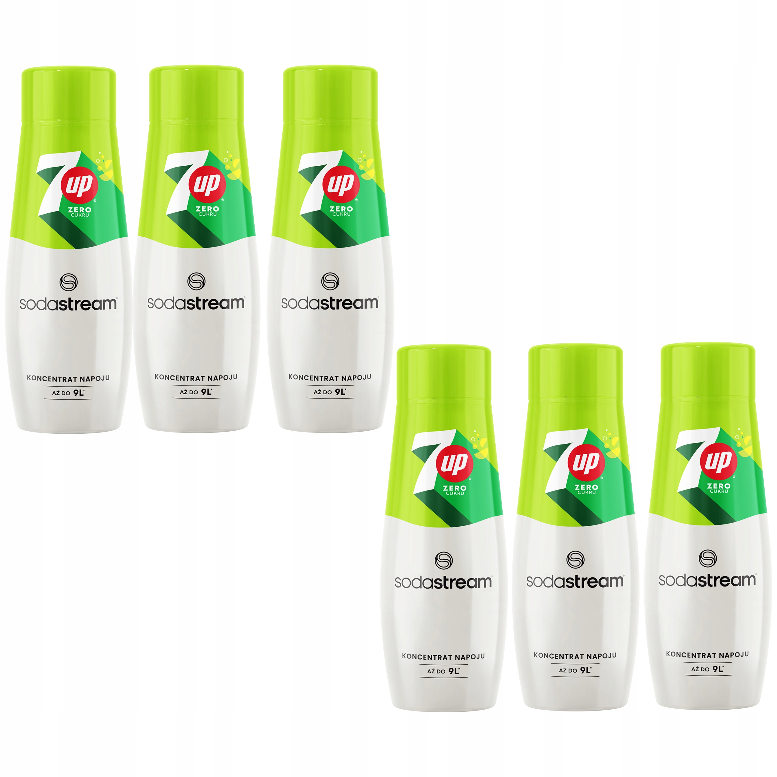 SodaStream zestaw syropów 6 x 7UP Free bez cukru