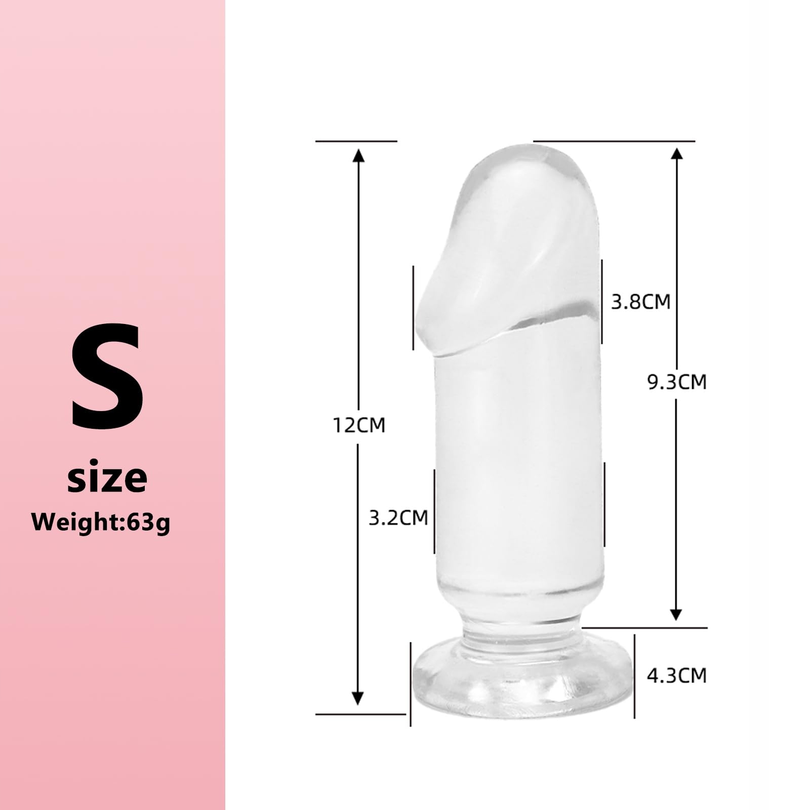 BDSMYOU Przezroczysty Dildo Analny Z Przyssawką Dla Mężczyzn i Kobiet — miniatura 6