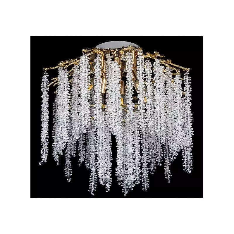 Krásná křišťálová lampa vrba plačící zlaté větvičky do obývacího pokoje ložnice