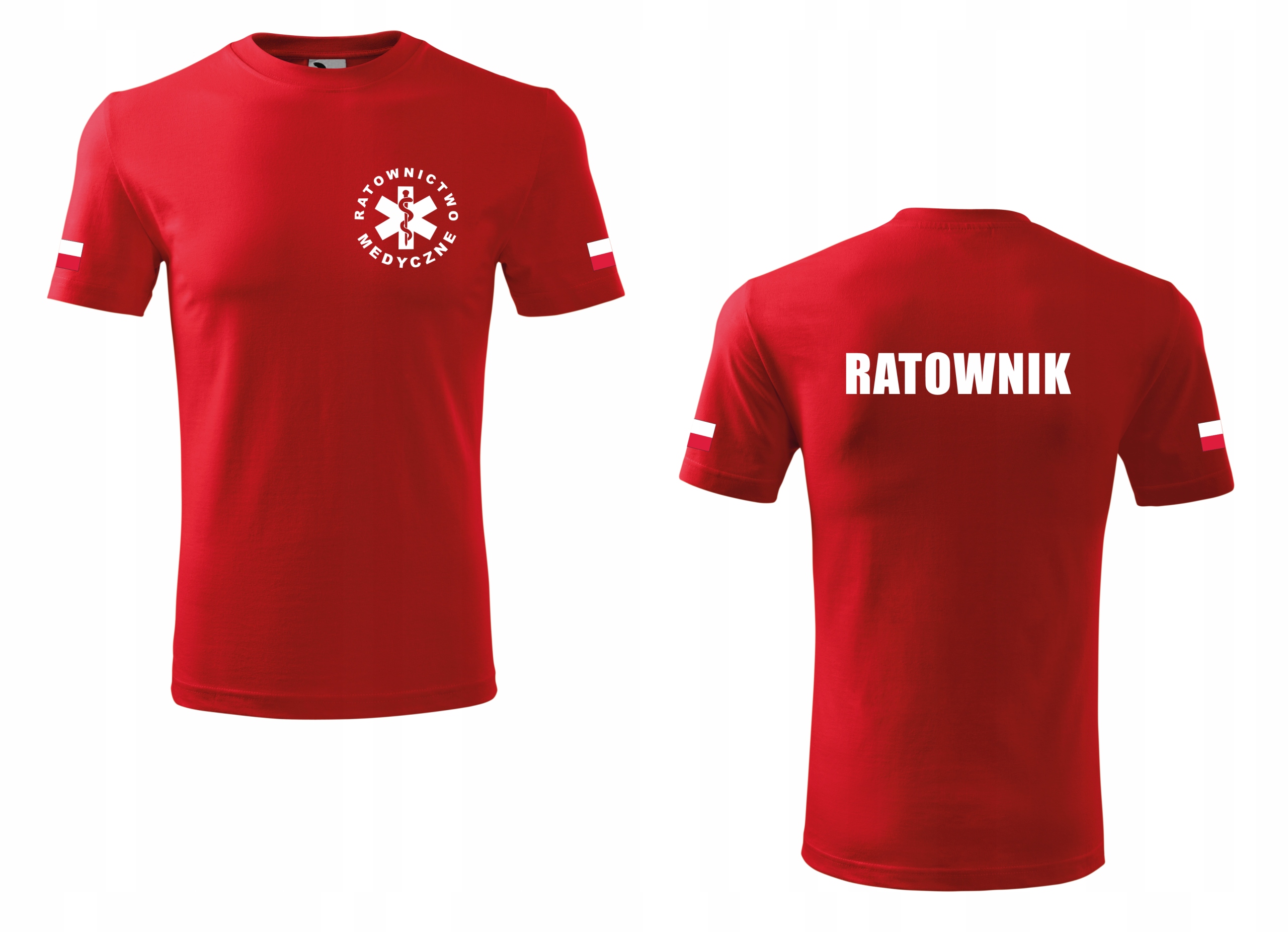 

Koszulka Ratownik Flagi Męska 190G Czerwona L