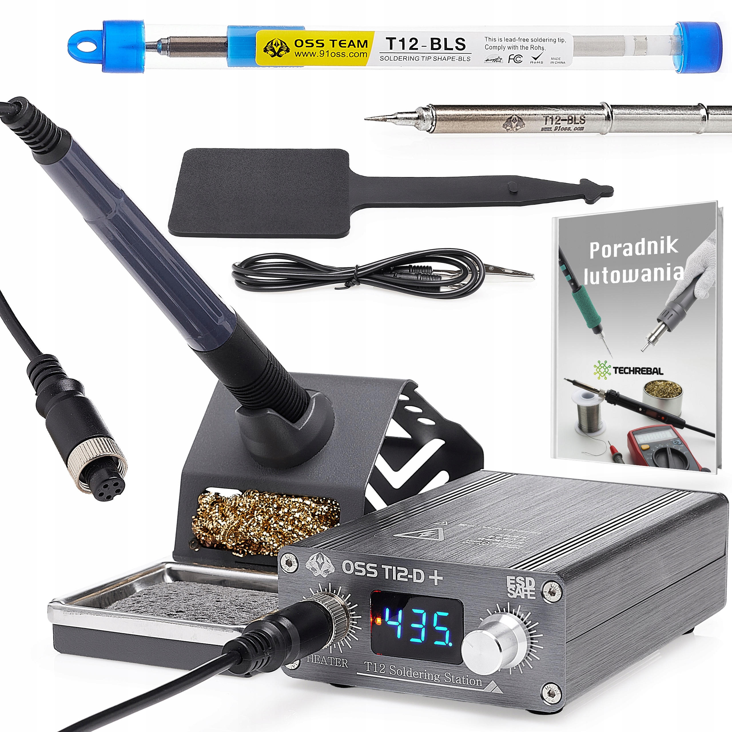 Pájecí Stanice Oss Team T12D+ 75W Výkonná na hroty T12 Vylepšená Rychlá