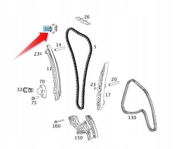 

Szyna Ślizgowa Łańcucha Rozrządu Mercedes