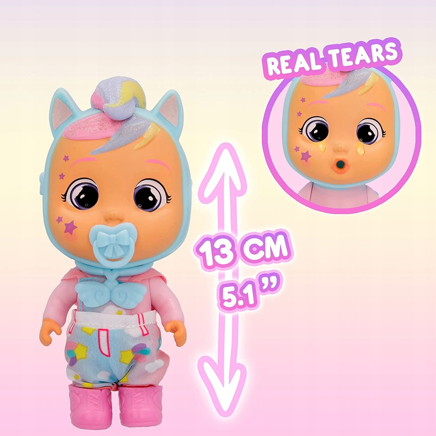 CRY BABIES MAGIC TEARS GARDEROBA + LALKA JENNA Wysokość produktu 10 cm