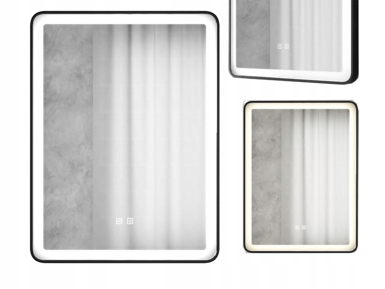 Obdĺžnikové, energeticky úsporné podsvietené zrkadlo Fang Led 60x80