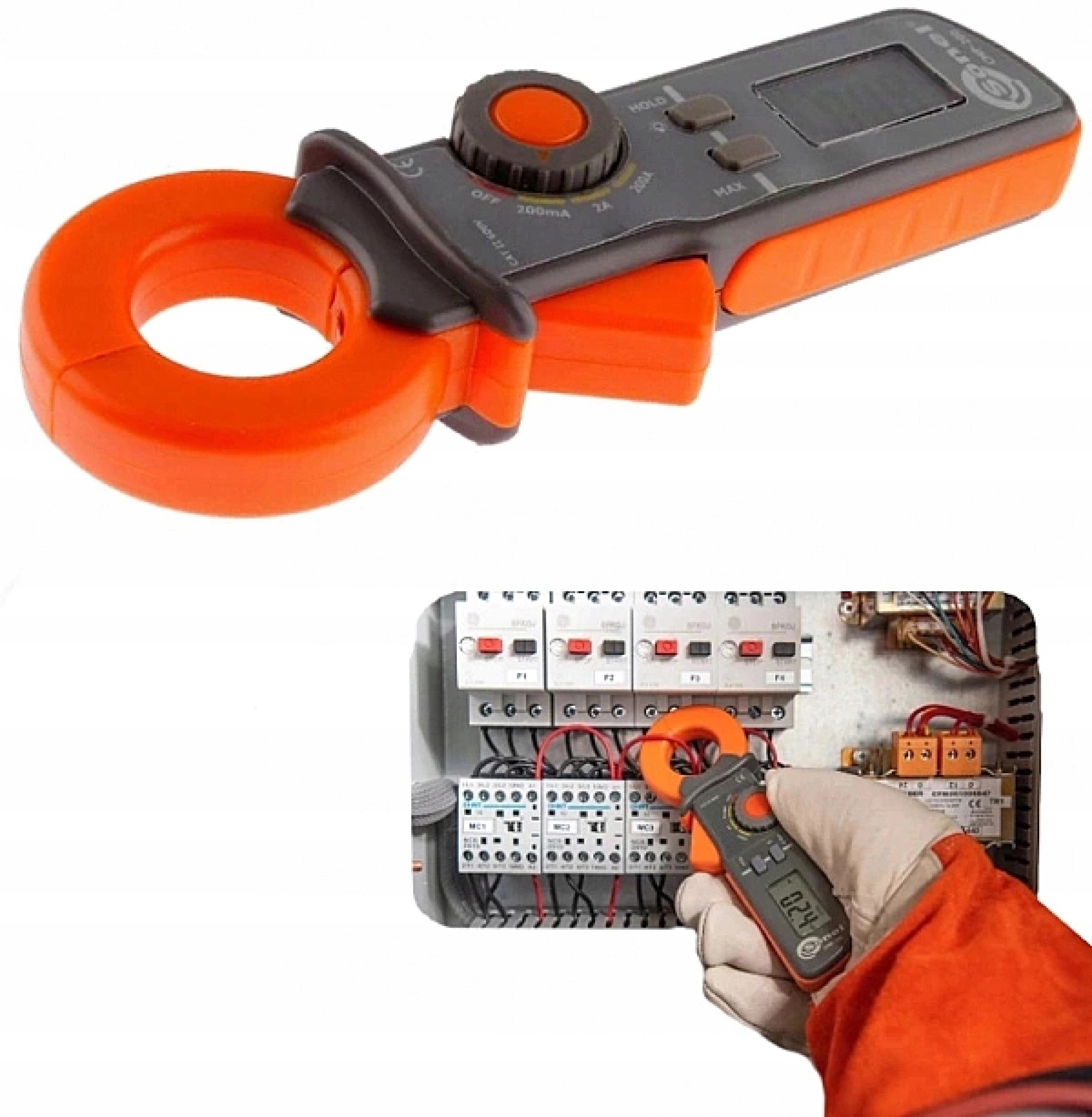 Sonel CMP-200 Klešťový měřič unikajícího proudu LCD klešťový multimetr WMGBCMP200