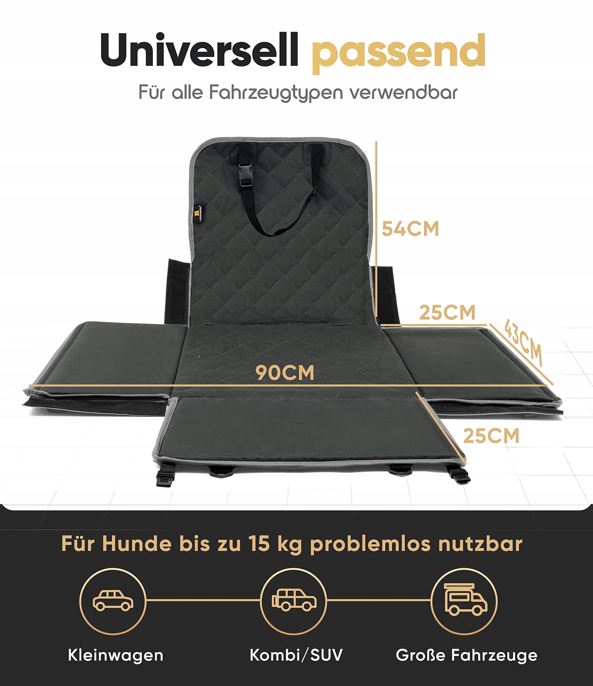 Levně Heldenhafte Autosedačka Pelíšek Tranporter pro psa Černošedá