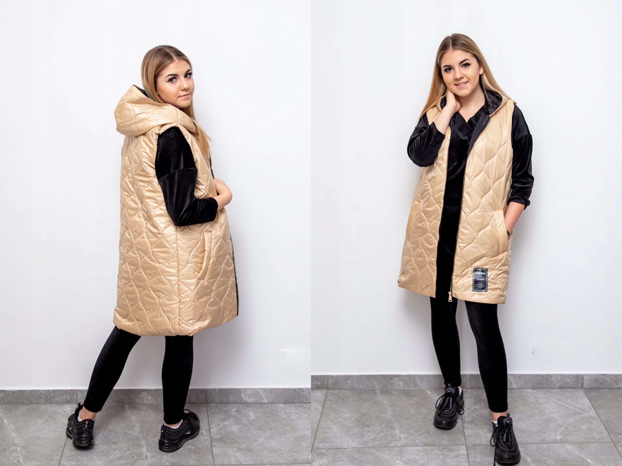 KAMIZELKA DAMSKA DŁUGA PIKOWANA BEZRĘKAWNIK 5 XL Model Vistal