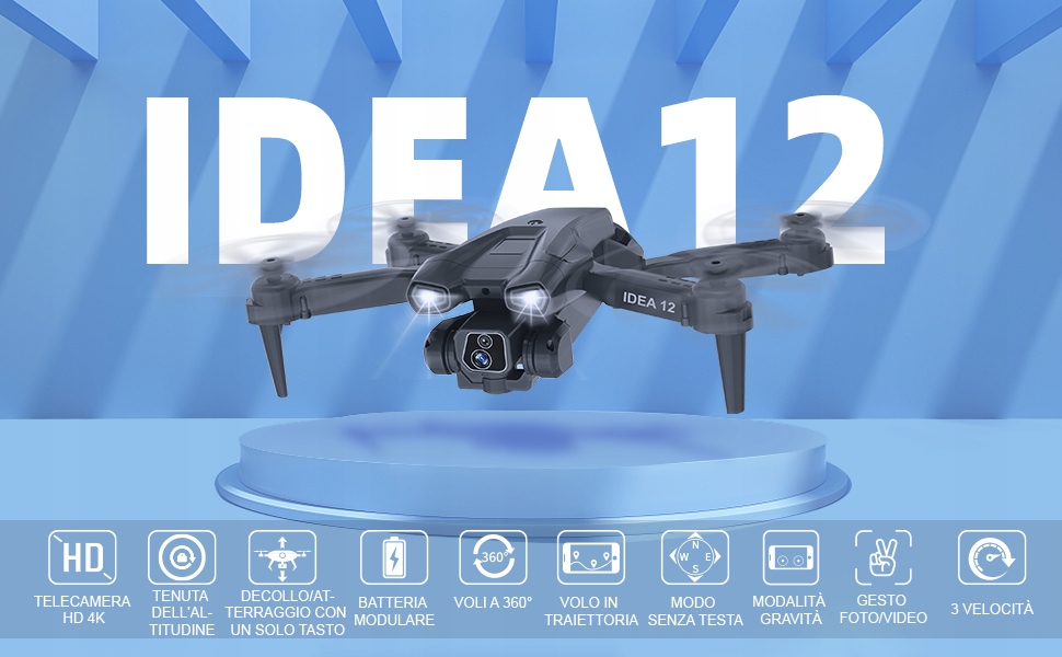 IDEA12 Dron z Kamerą 1080P FPV RC Quadcopter 360° Rodzaj latające