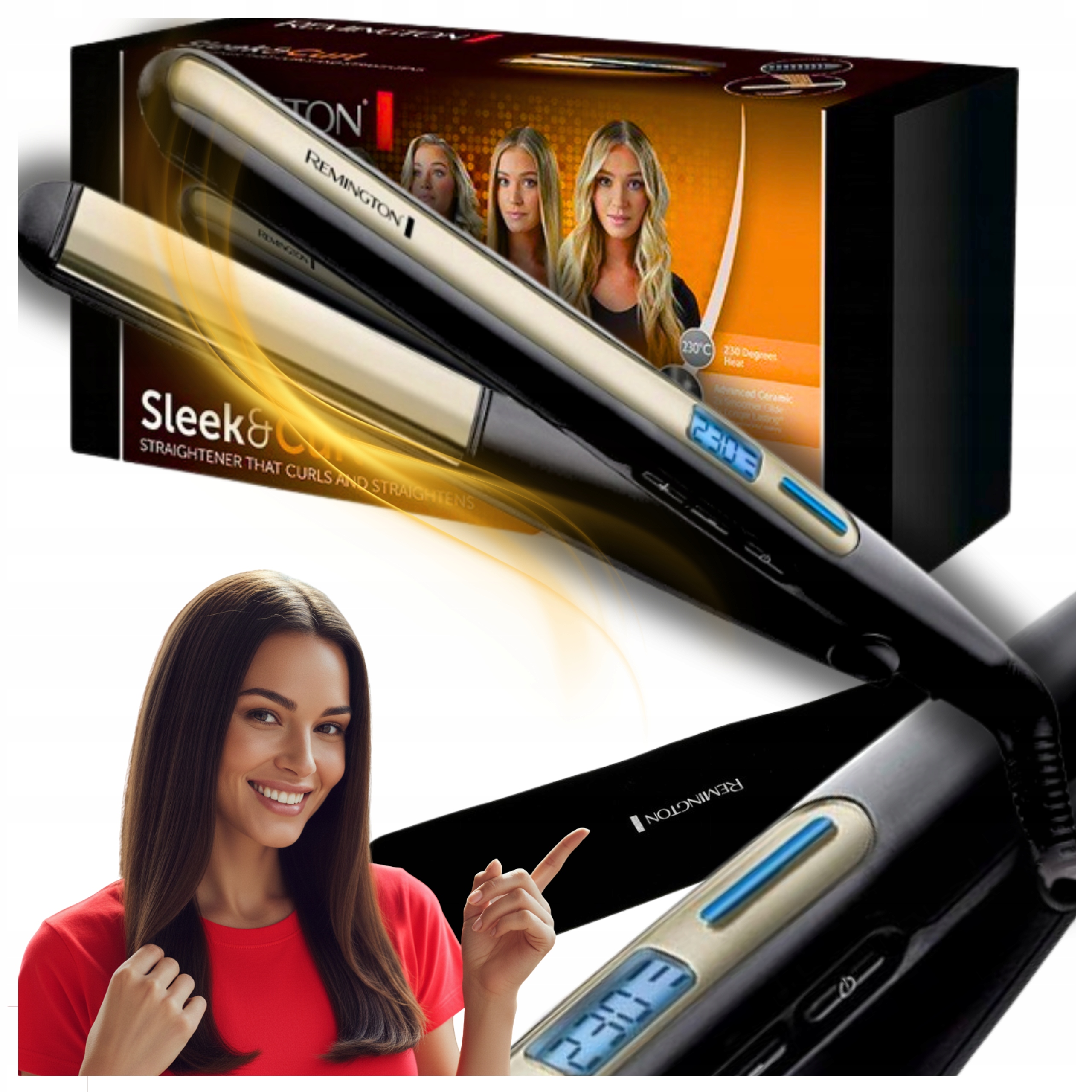 Nowoczesna Prostownica Remington Do Włosów Ceramiczna Profesjonalna!