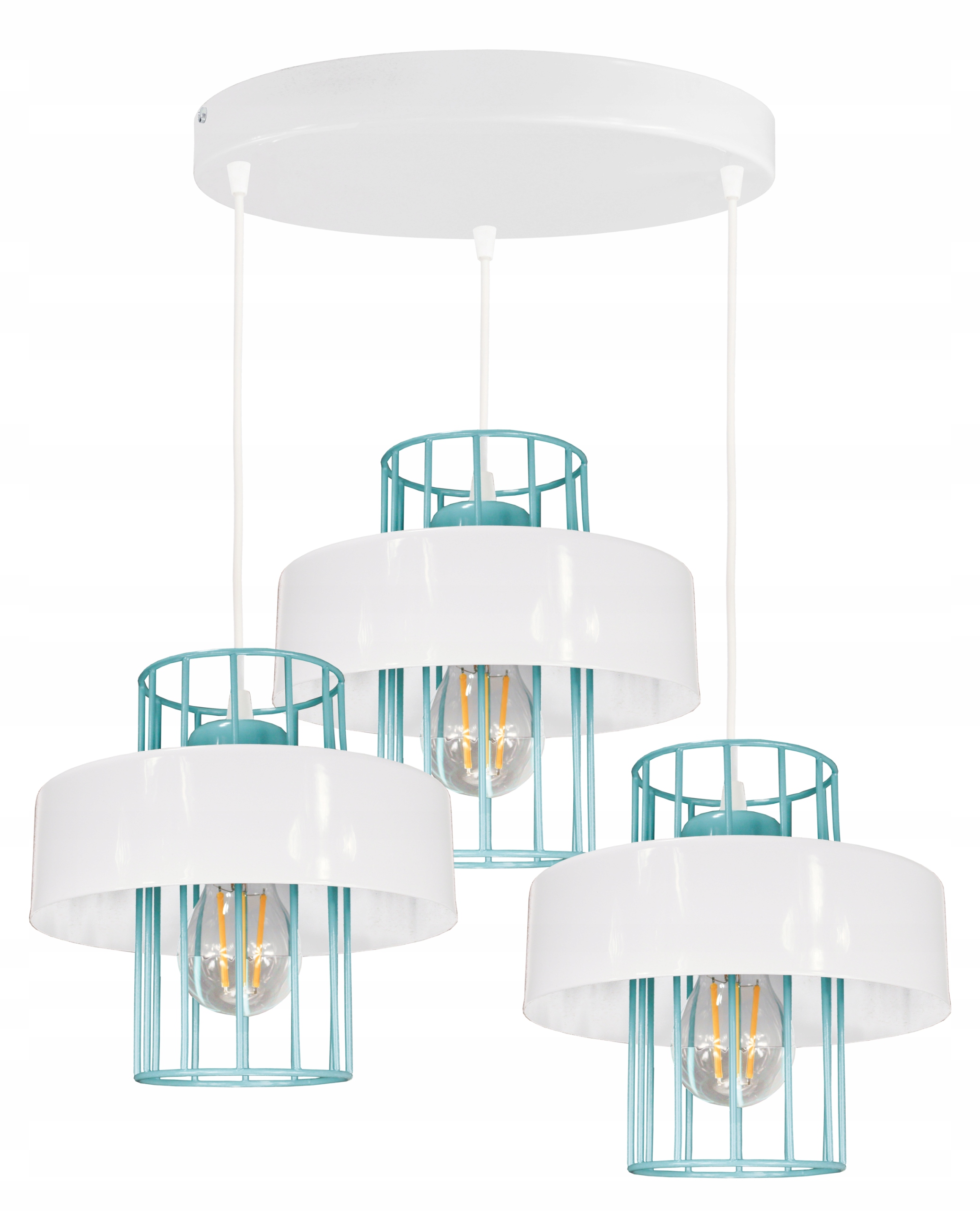 Závěsná stropní lustrová lampa Loft Prestige, bílá, Led stropní lampa