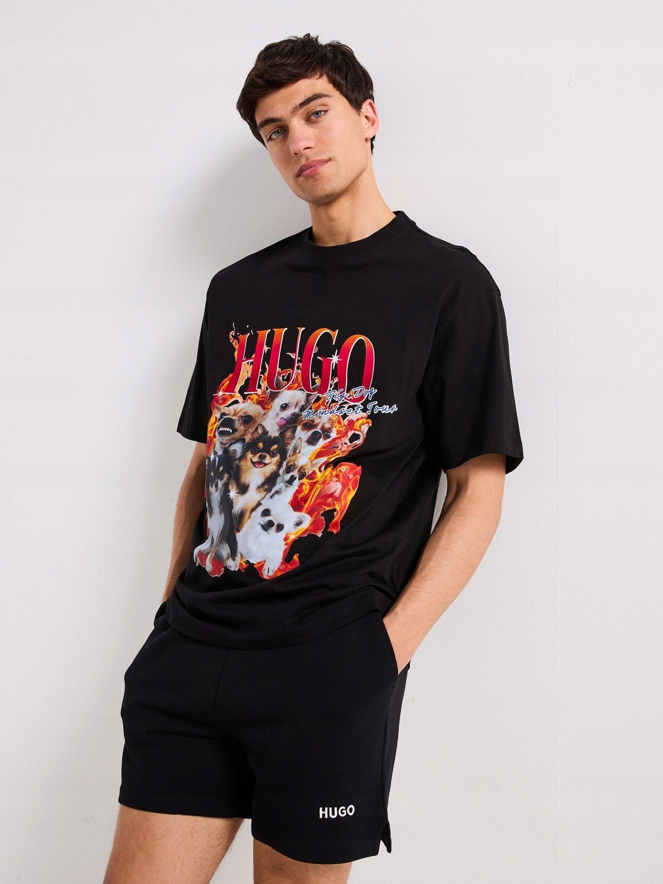 Hugo Grafické Tričko Vzor 50538259 M