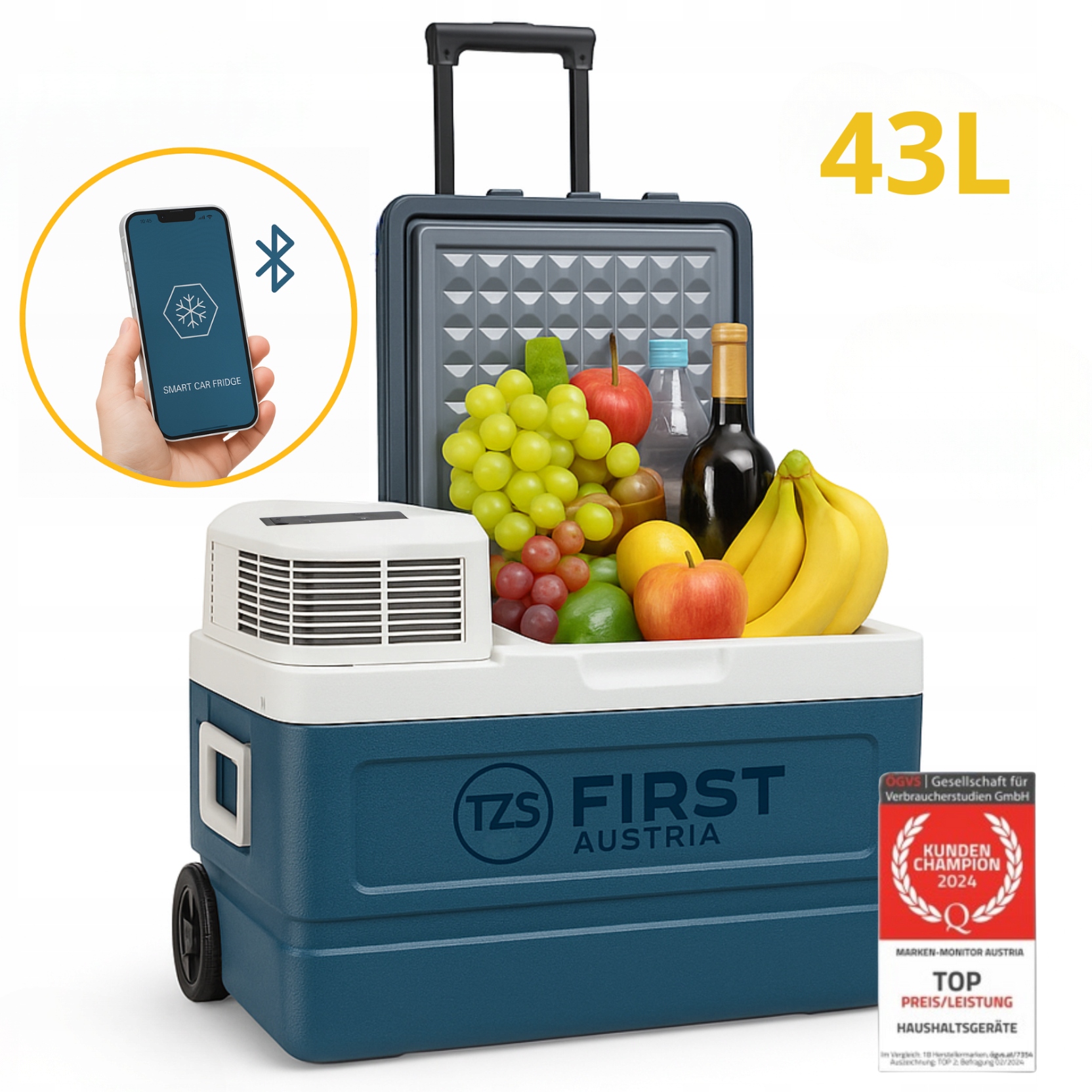 Kompresorová turistická chladnička 43L -20°C/+20°C 12V/230V Usb First Austria