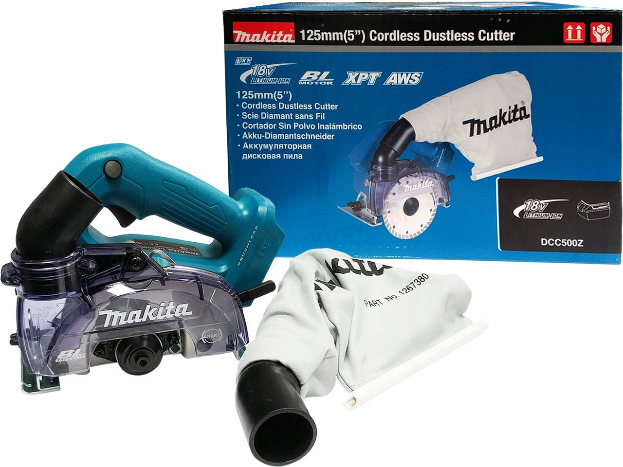 Makita DCC500Z Przecinarka ręczna diamentowa 125mm do glazury 18V Lxt Body