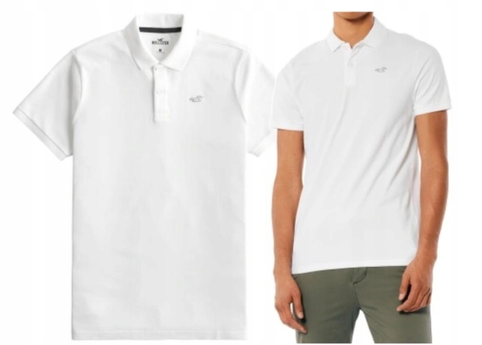 Polo tričko Abercrombie Hollister tričko XL bílá