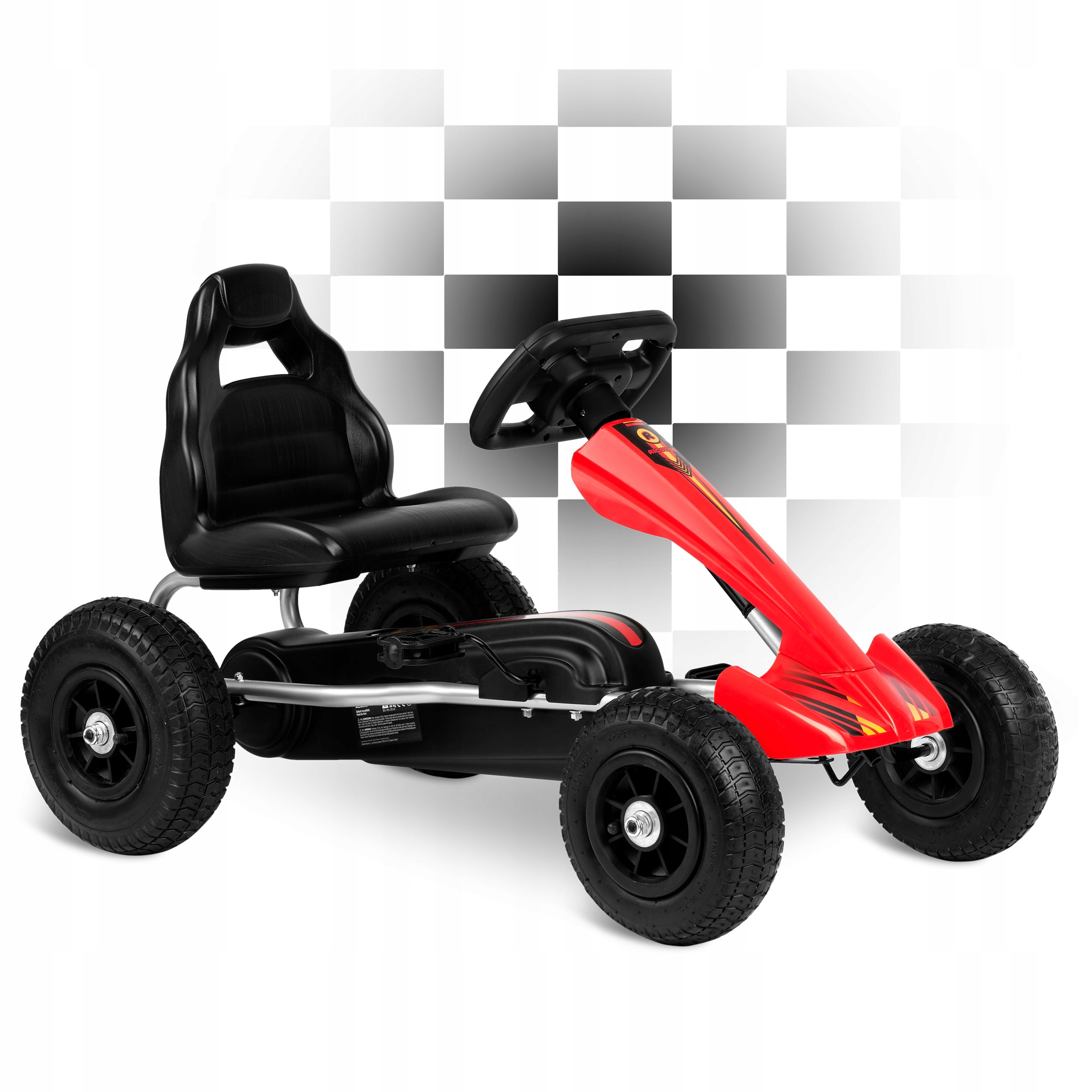 Gokart dziecięcy na pedały RK-591 czerwony Rodzaj na pedały