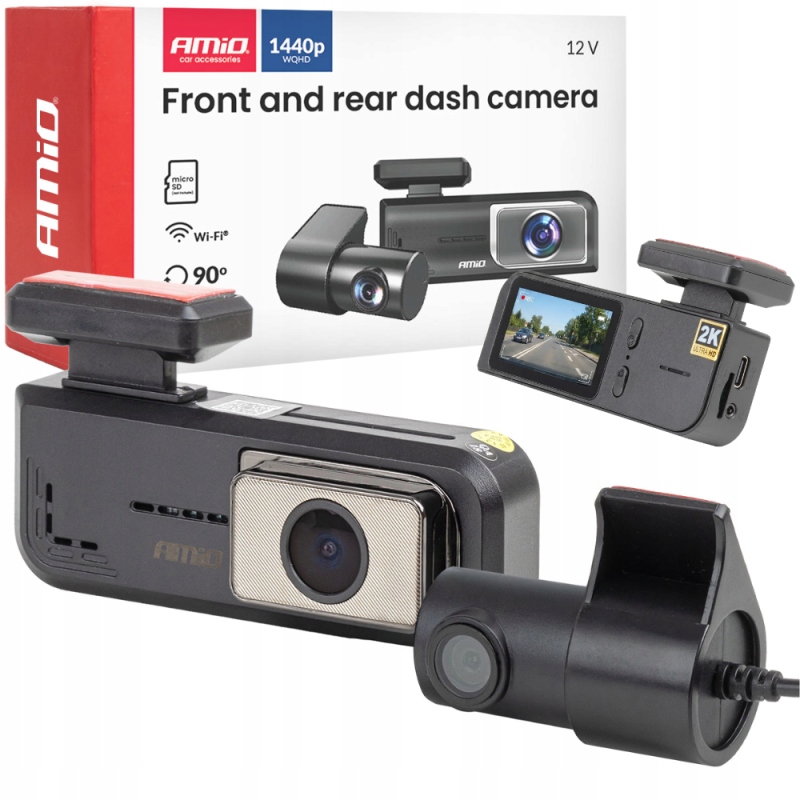 Autokamera Videorekordér 2K+1K 512GB Wifi Qhd Predná Zadná Full Hd