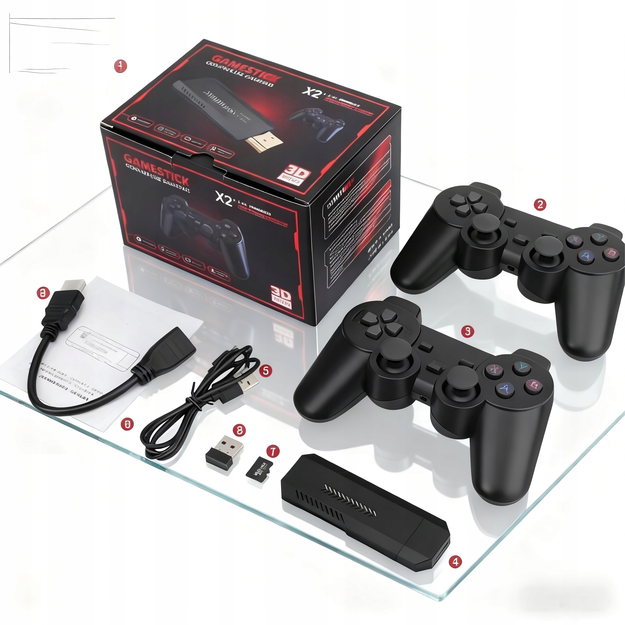 Televízna Hra Konzola 30000 Hier 64 Gb 2 Bezdrôtové Pady Darček