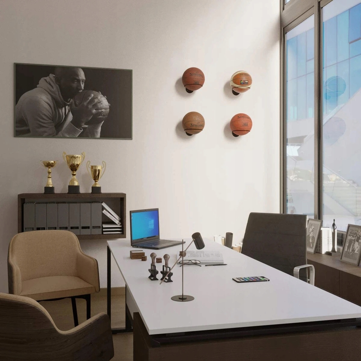 AKASZTÓ FALI LABDA TARTÓ SISAK SAPKA VIRÁGTARTÓ LABDA ÁLLVÁNY Bútor mélysége 23.5 cm