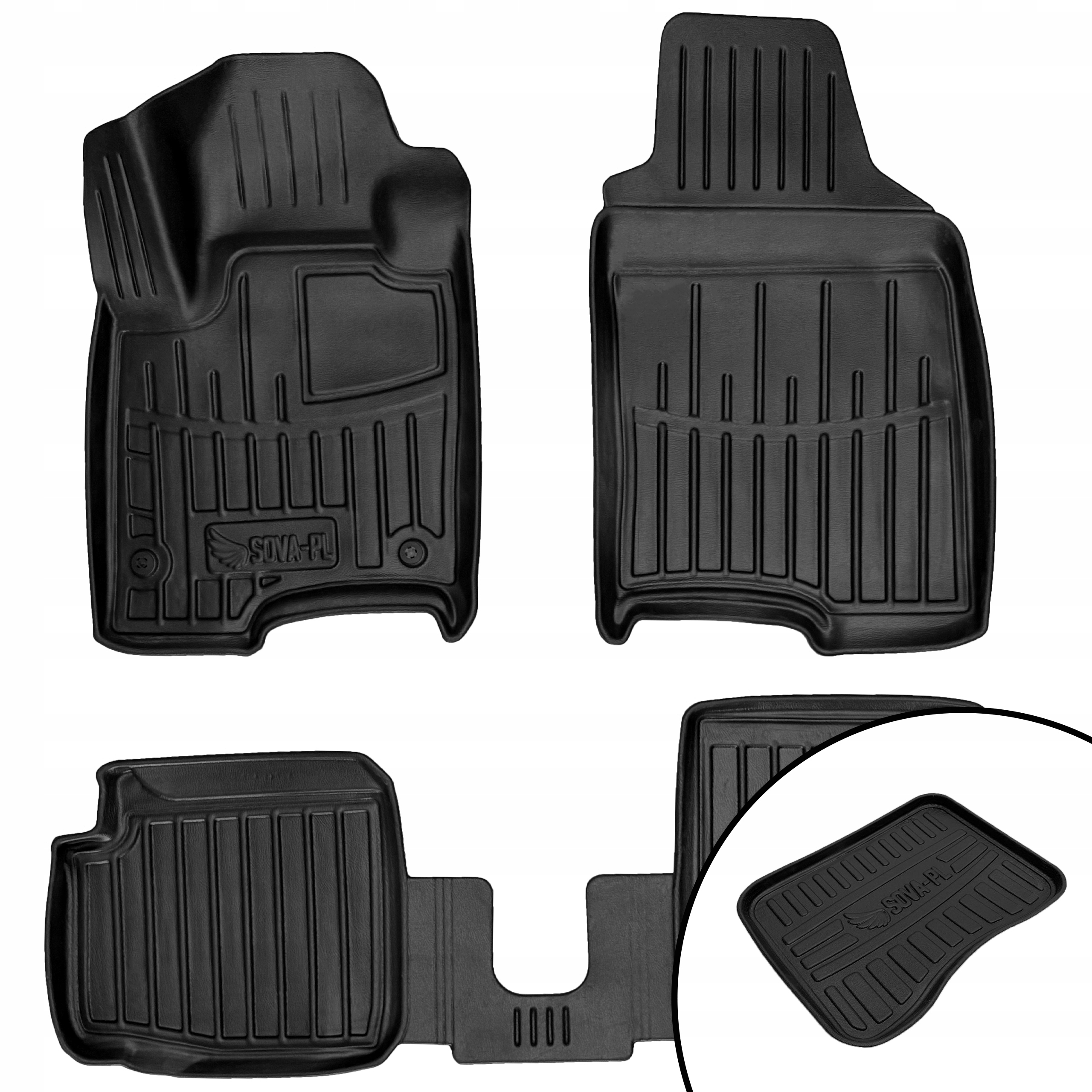 Dywaniki gumowe (tpe) Fiat Panda 3 312/319 (2012-2024) Hatc=> +mata na buty