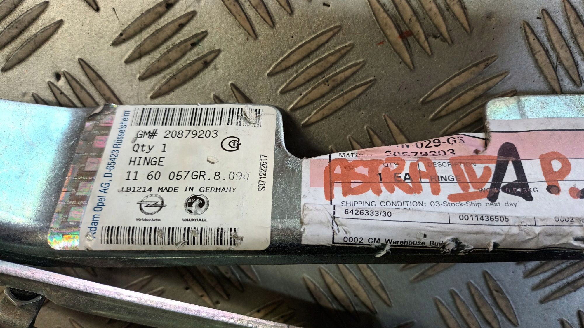 Scharniere der Motorhaube rechts oder links OPEL ASTRA VI J 2009R->