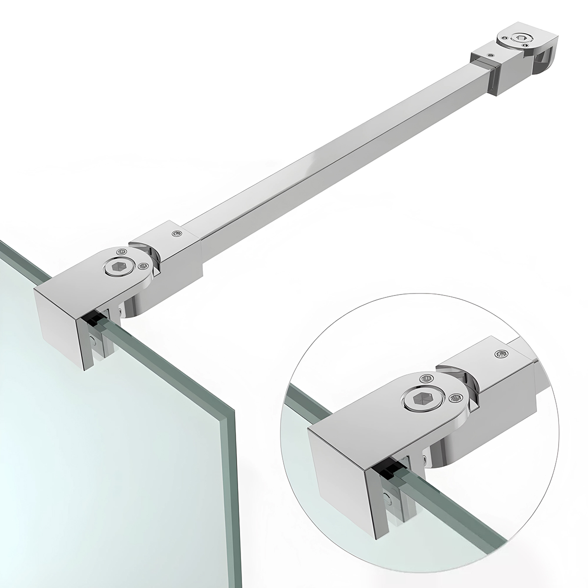 Držák Stabilizátoru Sprchového Koutu, Nastavitelný, 110 CM