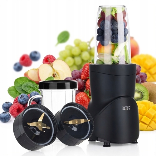 Blender Kielichowy 1200W do Smoothie, Koktajli, Mocny , Zestaw 4 Naczynia