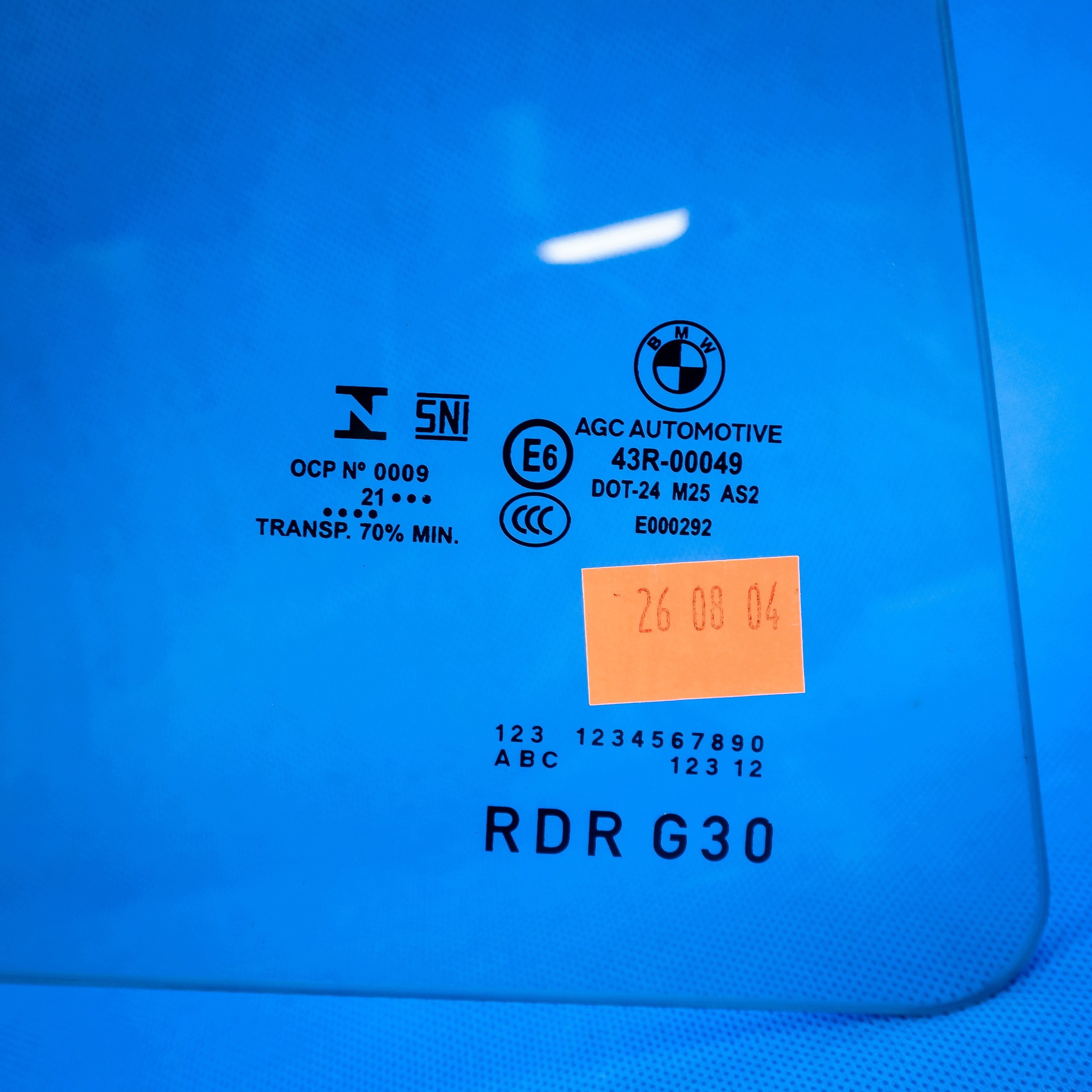 okno dveře záď pravý BMW 5 G30 51377375190 7375190 2021r. originál 59km