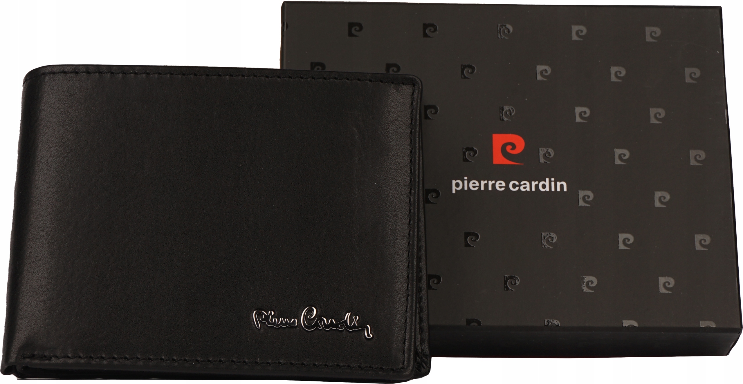 Pierre Cardin Originální černá pánská kožená peněženka s velkým Rfid zabezpečením